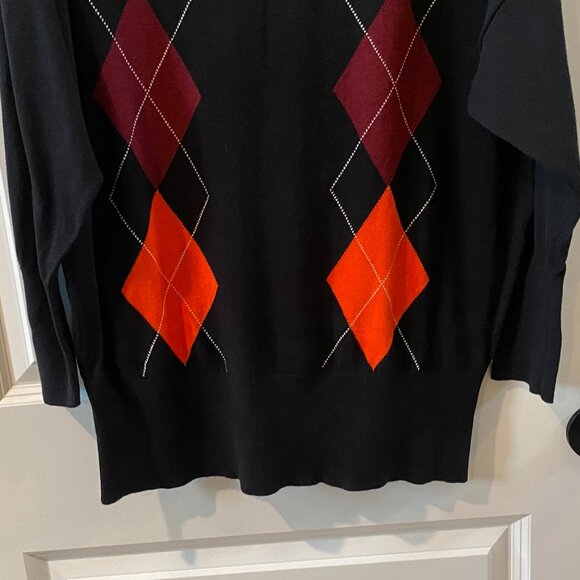 Express Long Sleeve Top w Diamond Print Detail Size Large NWT - Picture 4 of 8